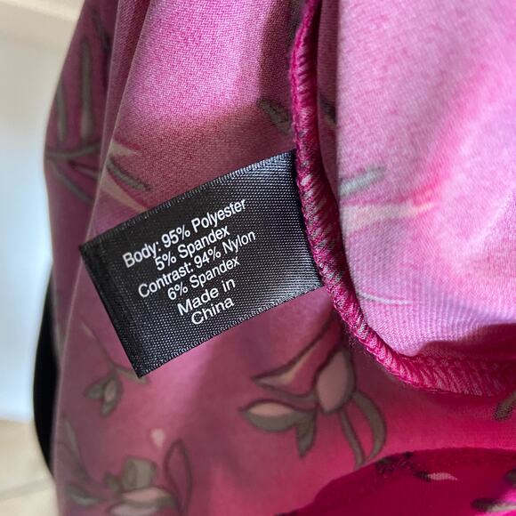 Lane Bryant Womens Top Size 18 20 Pink Floral Cold‎ Shoulder Bird of Paradise - Picture 5 of 5